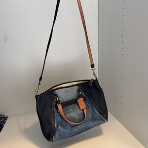 Coach denim cross body bag